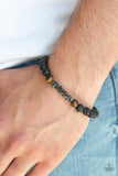 Paparazzi Courage Brown -Black Lava Rock - Bracelet
