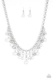 Paparazzi HEIR-headed - White Pearls - White Rhinestones Necklace - 2019 Convention Exclusive