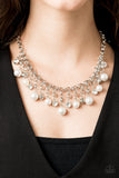 Paparazzi HEIR-headed - White Pearls - White Rhinestones Necklace - 2019 Convention Exclusive