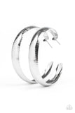 Paparazzi Hoop Wild Silver Earrings