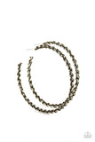 Paparazzi CHAINge Is Coming - Brass Hoop Earring - The Jewelry Box Collection 