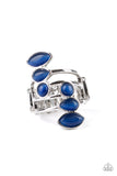 Paparazzi Wraparound Radiance - Blue - Cat's Eye Moonstone - Silver Band Ring
