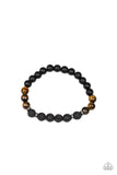 Paparazzi Karma - Brown Tiger's Eye Stones - Black Lava Rock - Bracelet