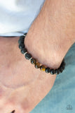 Paparazzi Karma - Brown Tiger's Eye Stones - Black Lava Rock - Bracelet