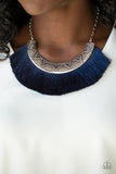 Paparazzi Might and MANE - Blue Tassel Necklace - The Jewelry Box Collection 