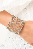 Paparazzi Dizzyingly Diva - Silver Cuff Bracelet -Fashion Fix Exclusive July 2019