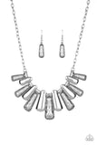 Paparazzi MANE Up - Silver necklace and Matching Earrings