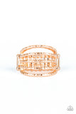 Paparazzi Classic Sheen - Rose Gold - Hammered Bands - Ring