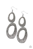 Paparazzi I've Sheen it All Black Earrings