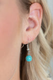 Paparazzi Omega Oasis - Blue - Turquoise Stone Beads - Silver Plate Necklace and matching Earrings