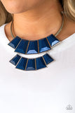 Paparazzi Lions, TIGRESS, and Bears -  Blue- Silver Necklace and matching Earrings