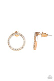 Paparazzi 5th Ave Angel - Rose Gold Post Earrings - The Jewelry Box Collection 