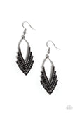 Paparazzi Tour de Force - Black Earring