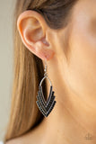 Paparazzi Tour de Force - Black Earring