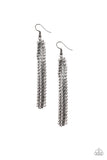 Paparazzi Starlit Tassels - Black Earrings