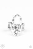 Paparazzi Artsy Artisan - Silver - Hammered Abstract Oval - Ring - Fashion Fix Exclusive September 2019 - The Jewelry Box Collection 