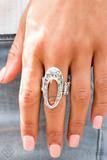 Paparazzi Artsy Artisan - Silver - Hammered Abstract Oval - Ring - Fashion Fix Exclusive September 2019 - The Jewelry Box Collection 