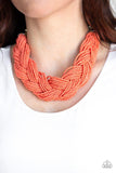 Paparazzi The Great Outback - Orange Necklace - The Jewelry Box Collection 