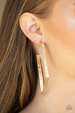 Paparazzi Way Over The Edge - Gold Earring