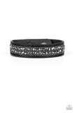 Paparazzi Crunch Time Black Wrap Bracelet