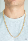 Paparazzi Lightweight Division - Gold Necklace - The Jewelry Box Collection 