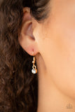 Paparazzi Impressive -Gold Necklace with matching earrings