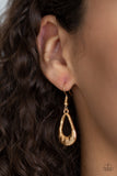 Paparazzi Teardrop Envy - Gold - Teardrops - Necklace and matching Earrings