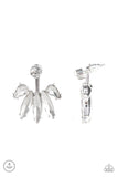 Paparazzi Stunningly Striking - White Post Earring - The Jewelry Box Collection 