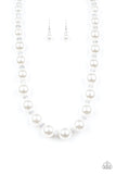 Paparazzi Uptown Heiress White Pearl Necklace and Matching Earrings
