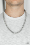 Paparazzi Big Talker Silver Urban Necklace - The Jewelry Box Collection 