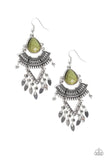 Paparazzi Vintage Vagabond - Green Earring - The Jewelry Box Collection 