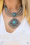 Paparazzi Santa Fe Solstice - Blue Turquoise Stone - Necklace - Fashion Fix Exclusive October 2019