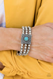 Paparazzi Solstice Soul - Blue Turquoise Stone - Bracelet - Fashion Fix Exclusive October 2019