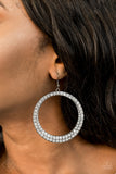 Paparazzi So Demanding Black Rhinestone Earrings