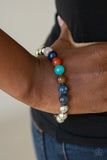 Paparazzi Reflection - Multi - Earthy Stone Beads - Stretchy Band Bracelet