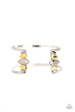 Paparazzi Glam Power - Multi- Marquise Cut brass and Hematite Rhinestones - Cuff Bracelet
