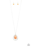Paparazzi Glow and Tell Orange Necklace - The Jewelry Box Collection 