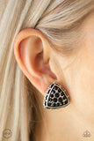 Paparazzi Rebel Rapture - Black Earrings