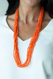Paparazzi Congo Colada - Orange Seedbead Necklace - The Jewelry Box Collection 