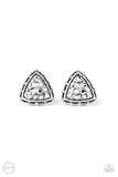 Paparazzi Rebel Rapture - Silver Clip on Earrings