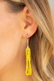 Paparazzi Congo Colada - Yellow Seedbead Necklace - The Jewelry Box Collection 