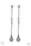 Paparazzi When It REIGNS - Black Earrings - The Jewelry Box Collection 
