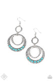 Paparazzi Dizzying Deserts Blue Earring - The Jewelry Box Collection 
