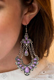 Paparazzi Earring ~ Unique Chic - Purple Earrings - The Jewelry Box Collection 