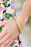 Paparazzi Dewy Dandelions Yellow Bracelet - The Jewelry Box Collection 