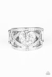 Paparazzi Sweetly Sweetheart - White Ring