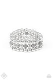 Paparazzi Trail Treasure - Silver - Stretchy Bracelet