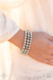 Paparazzi Trail Treasure - Silver - Stretchy Bracelet