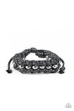 Paparazzi Motor Pool - Black Urban Bracelet - The Jewelry Box Collection 