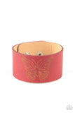 Paparazzi Flirty Flutter - Red Bracelet - The Jewelry Box Collection 